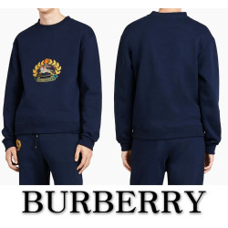 BURBERRY 버버리 크레스트 로고 풀자수 커플 맨투맨