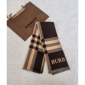 BURBERRY 버버리 3571 브라운 체크 캐시미어 숄 & 머플러
