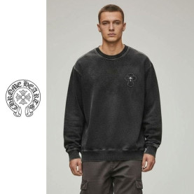 CHROME HEARTS 크롬하츠 블랙 피그먼트 워싱 맨투맨