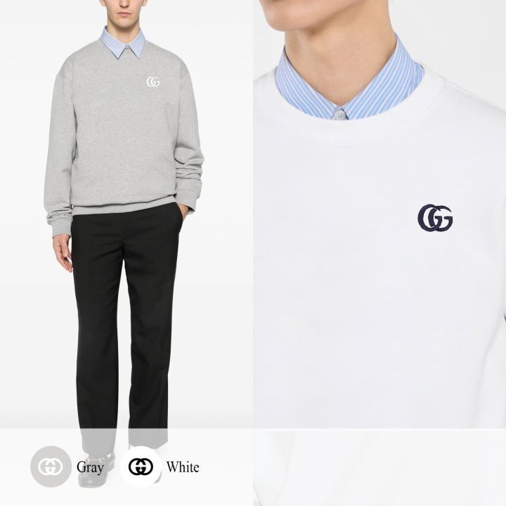 GUCCI 구찌 GG 자수 로고 맨투맨