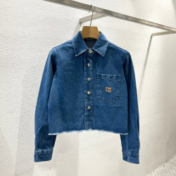 MIUMIU 미우미우 여성 크롭 데님 자켓