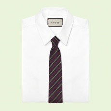GUCCI 구찌 인터로킹 G 사선 실크 넥타이