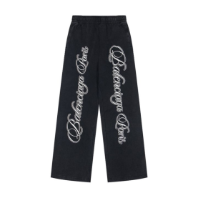 BALENCIAGA 발렌시아가 2602 커시브 스웨트 팬츠