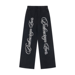 BALENCIAGA 발렌시아가 2602 커시브 스웨트 팬츠
