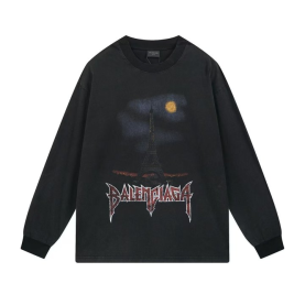 BALENCIAGA 발렌시아가 3287 파리 문 더블 프론트 구제 워싱 롱 슬리브