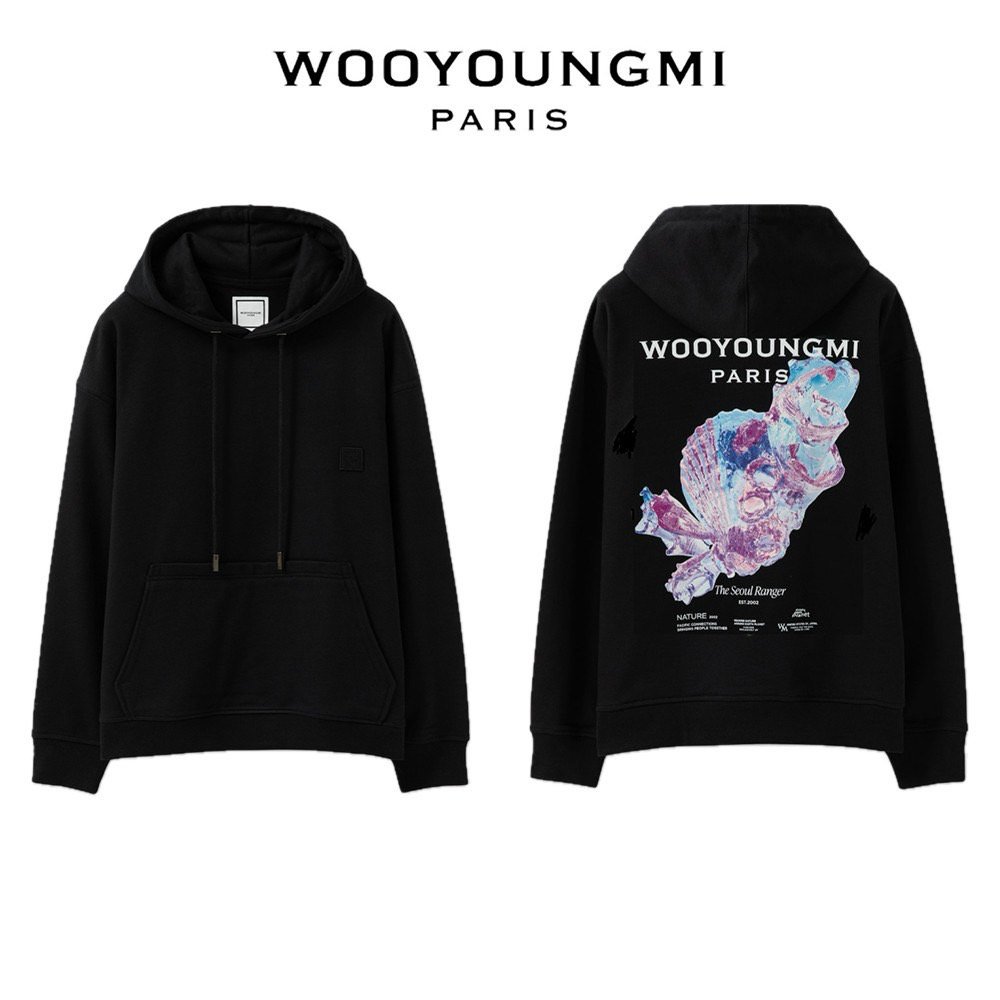 WOOYOUNGMI 우영미 3D 코랄 백로고 후드