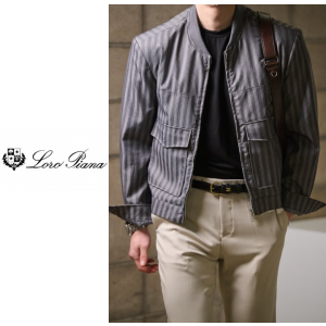 LOROPIANA 로로피아나 스트라이프 블루종 2COLOR
