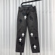 CHROME HEARTS 크롬하츠 크로스 패치 데님 팬츠