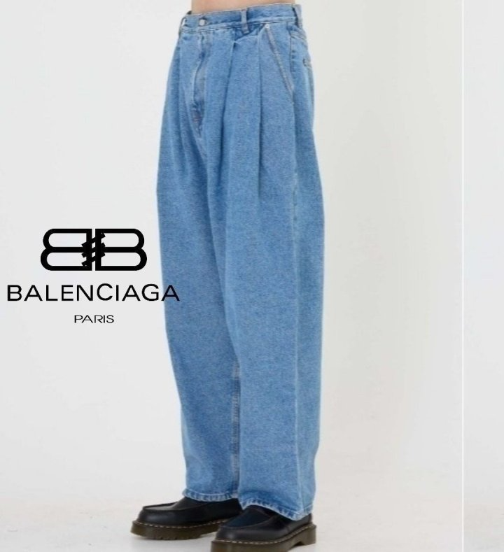 BALENCIAGA 발렌시아가 데님 와이드 핀턱 팬츠 2COLOR