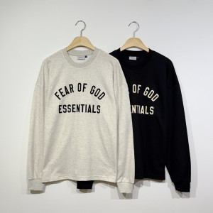 FEAR OF GOD 피어오브갓 에센셜 로고 후로피 긴팔