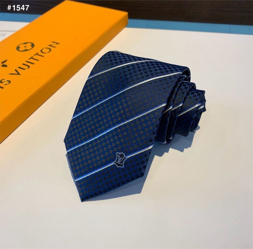 LOUIS VUITTON 루이비통 스트라이프 스퀘어 패턴 넥타이 (1547)