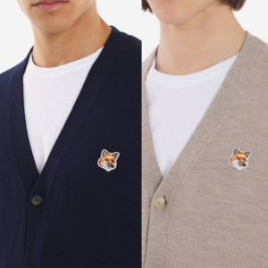 MAISON KITSUNE 메종키츠네 폭스헤드 캐시 V 니트가디건 5COLOR