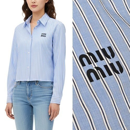 MIUMIU 미우미우 세미크롭 셔츠 2COLOR