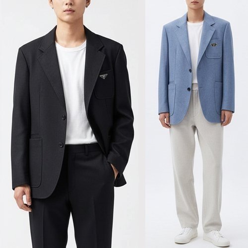 PRADA 프라다 포켓 플레이트 블레이저