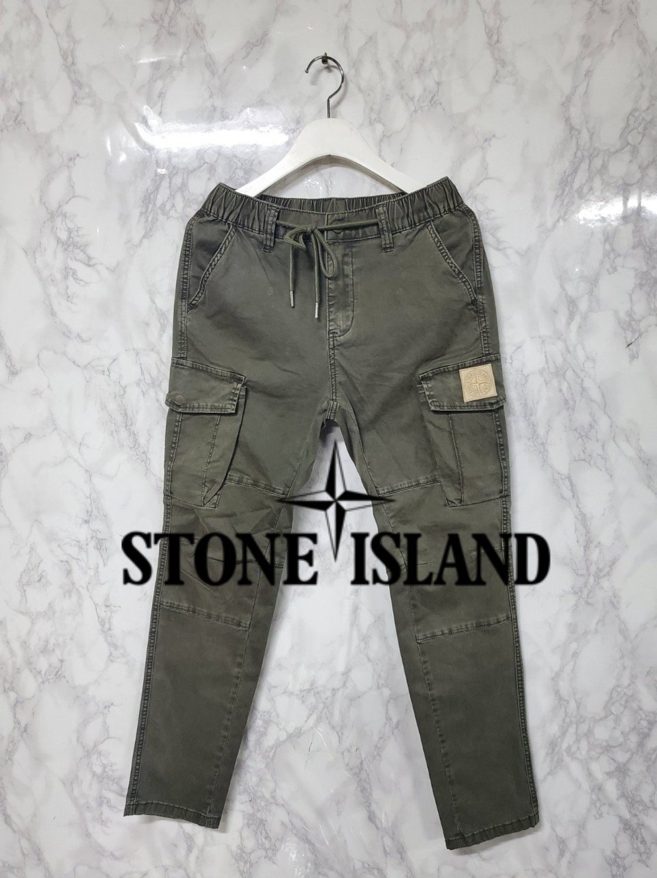 STONE ISLAND 스톤아일랜드 피그먼트 절개 카고 밴딩팬츠 3COLOR