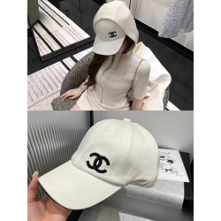 CHANEL 샤넬 하드캔버스 사이드로고 볼캡