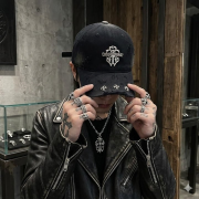 CHROME HEARTS 크롬하츠 데미지 워싱 캡 2COLOR