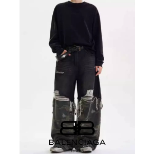 BALENCIAGA 발렌시아가 믹스 흑청 팬츠
