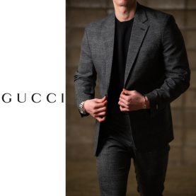 GUCCI 구찌 싱글 현빈 체크슈트정장