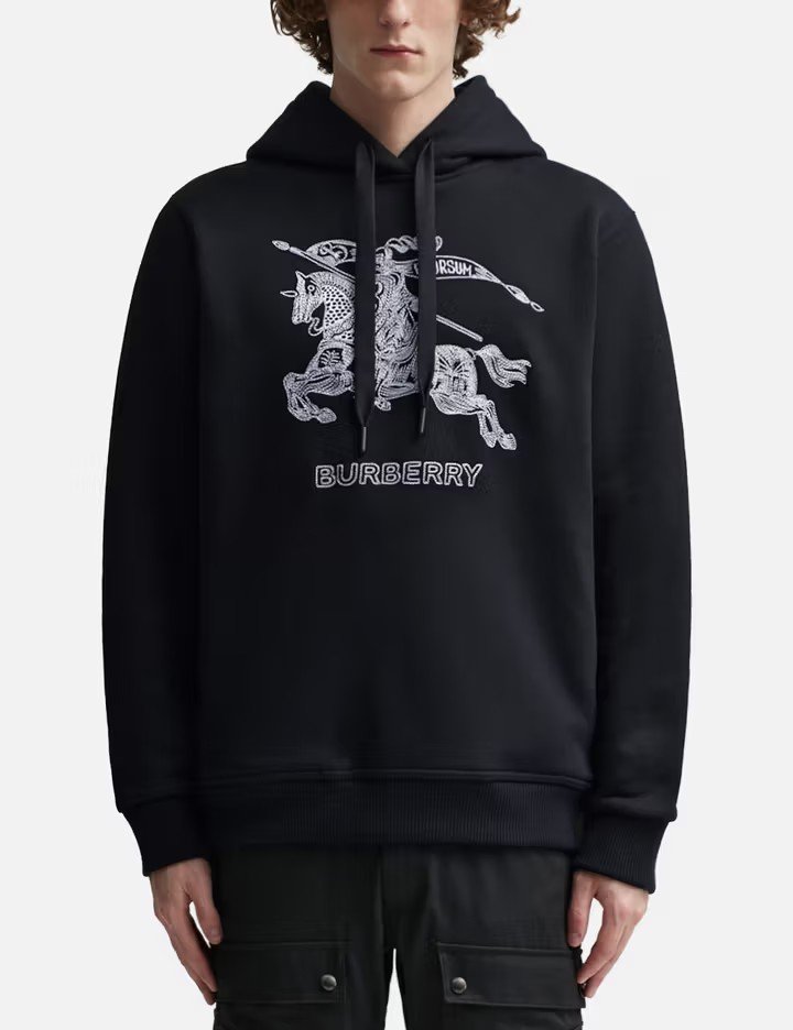 BURBERRY 버버리 자수 EKD 코튼 후드 스웨트셔츠