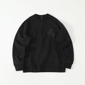 CHROME HEARTS 크롬하츠 트리플크로스 레더 패치 스웨트셔츠