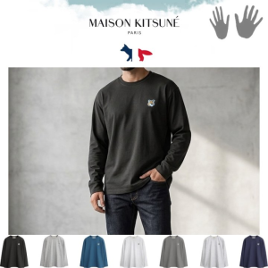 MAISON KITSUNE 메종키츠네 베이직 라운드 긴팔