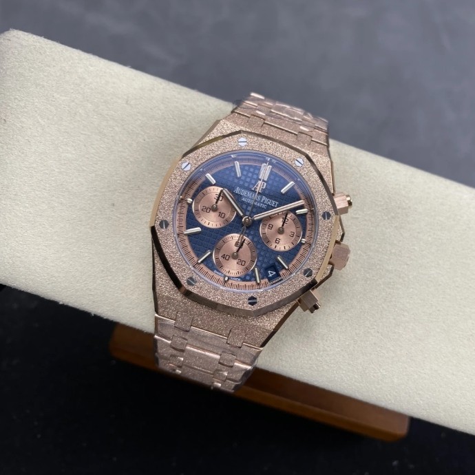 AUDEMARS PIGUET 오데마피게 로얄오크 크로노그래프 프로스티드 블루 다이얼 RG 브레이슬릿 41mm 26240