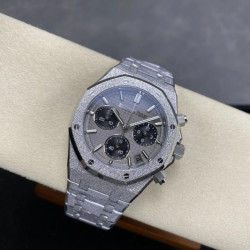 AUDEMARS PIGUET 오데마피게 로얄오크 크로노그래프 프로스티드 그레이/블랙 다이얼 SS브레이슬릿 41mm 26240