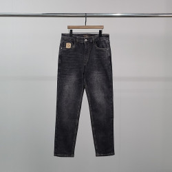 LOROPIANA 로로피아나 포켓로고 워싱 흑 청바지