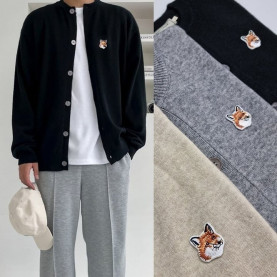 MAISON KITSUNE 메종키츠네 폭스헤드 라운드 니트가디건 (남성)