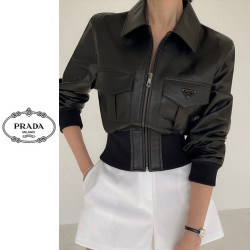 PRADA 프라다 시보리 레더자켓